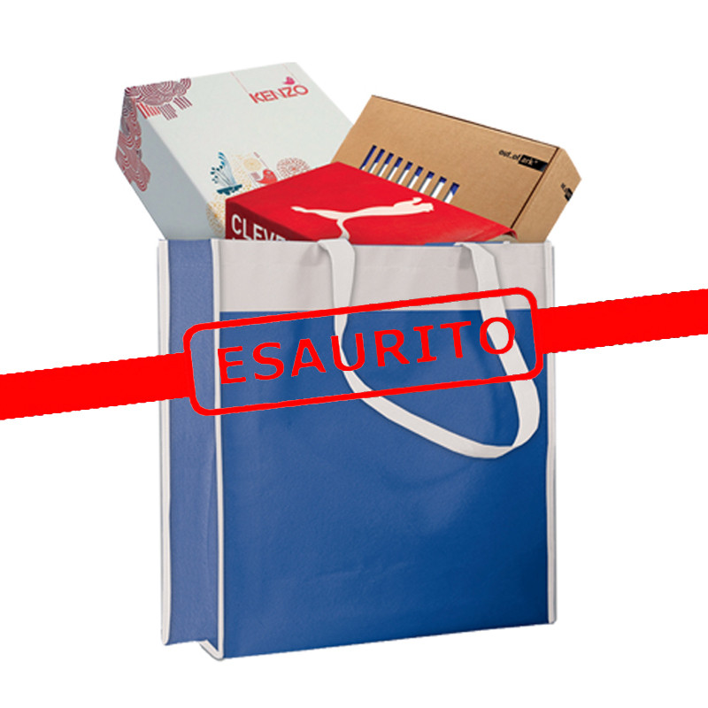 BORSA SHOPPING BICOLOR IN TNT CM 40X40X14