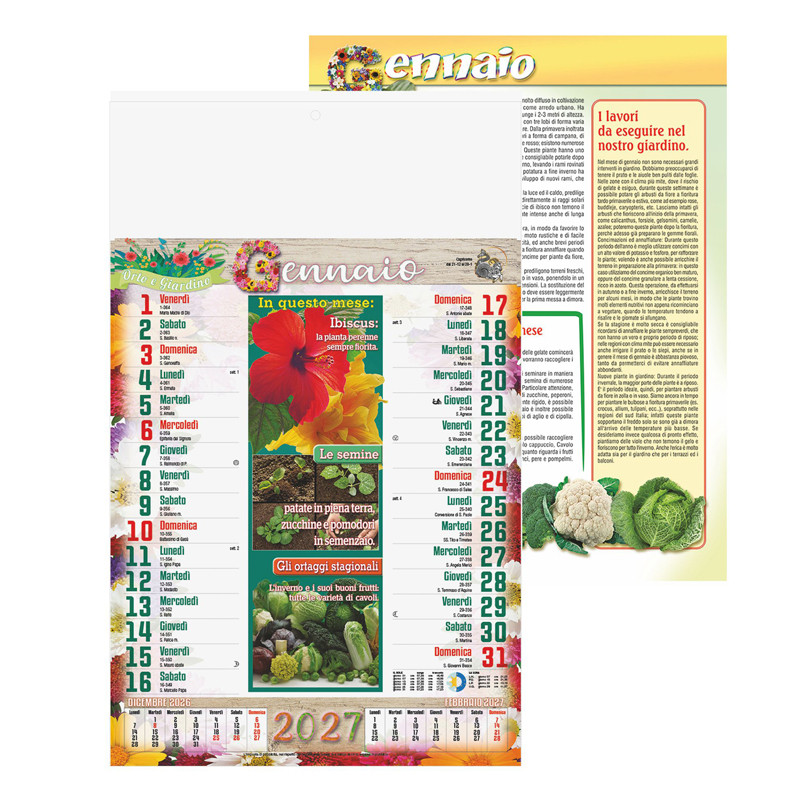 CALENDARIO ORTO E GIARDINO 12 FG