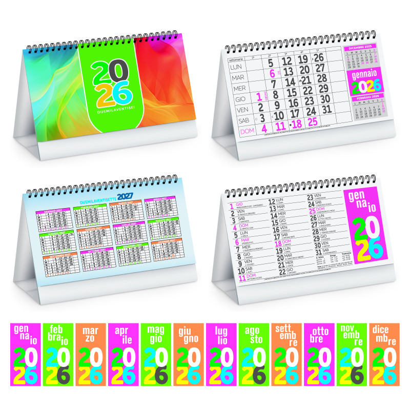 CALENDARIO DA TAVOLO FLUO