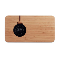 PORTAOGGETTI DA TAVOLO IN BAMBOO CON WIRELESS