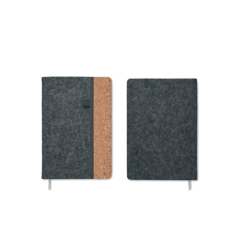 NOTEBOOK A5 C/COPERTINA IN FELTRO E SUGHERO 14,5X1,4X21
