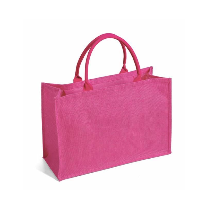 BORSA IN JUTA E MANICI IN CORDA C/ZIP 48X34X19