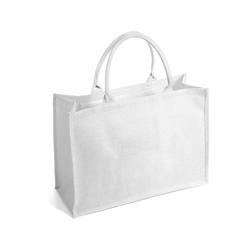 BORSA IN JUTA E MANICI IN CORDA C/ZIP 48X34X19