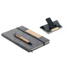 SET QUADERNO A5 IN RPET C/PENNA E SUPPORTO TELEFONO 19,5X1,8X23,8