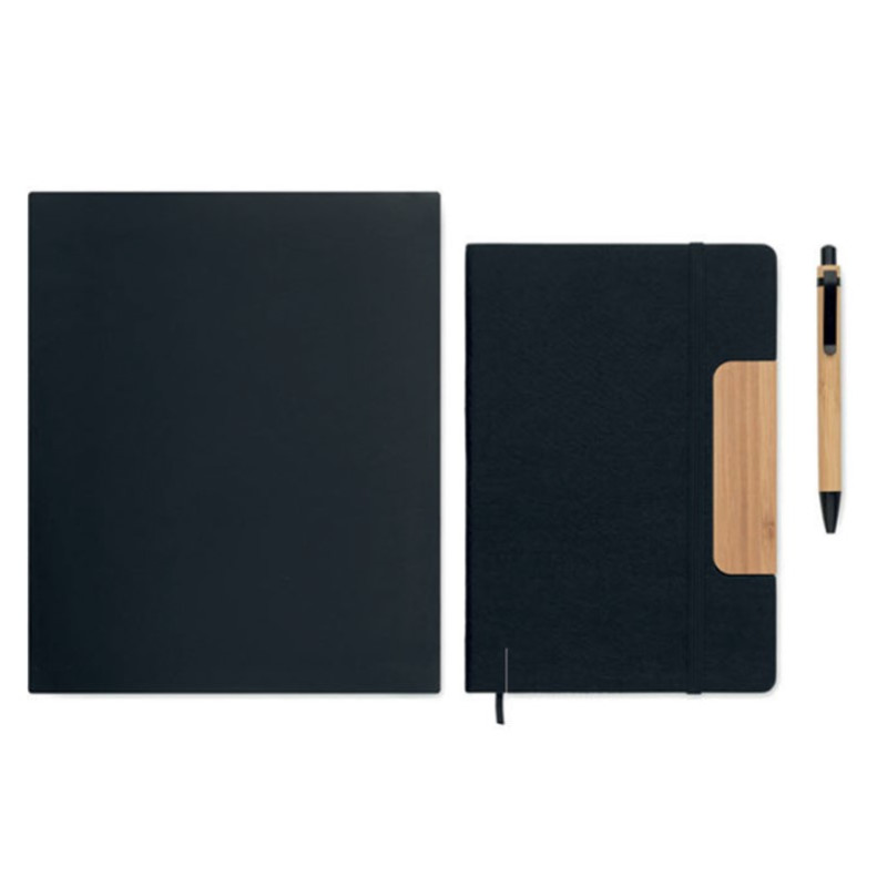SET QUADERNO A5 IN RPET C/PENNA E SUPPORTO TELEFONO 19,5X1,8X23,8