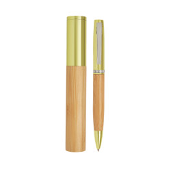 PENNA A SFERA IN BAMBOO E METALLO