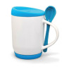 TAZZA E CUCCHIAIO IN CERAMICA CON ASTUCCIO