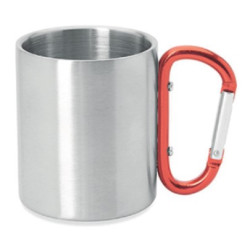 TAZZA CON MOSCHETTONE IN ACCIAIO