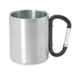 TAZZA CON MOSCHETTONE IN ACCIAIO