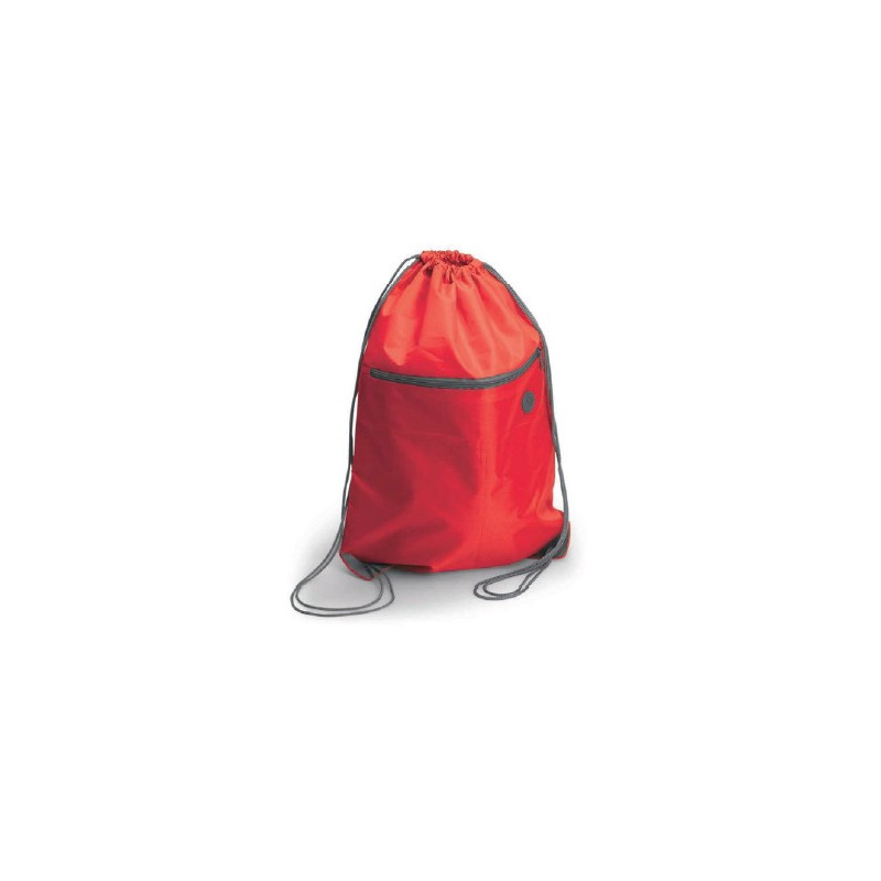 SACCA ZAINO IN POLIESTERE CON ZIP ANTERIORE 34X44