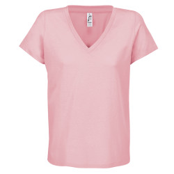 T-SHIRT REGENT V M/CORTA DONNA SCOLLO A "V" SOL'S