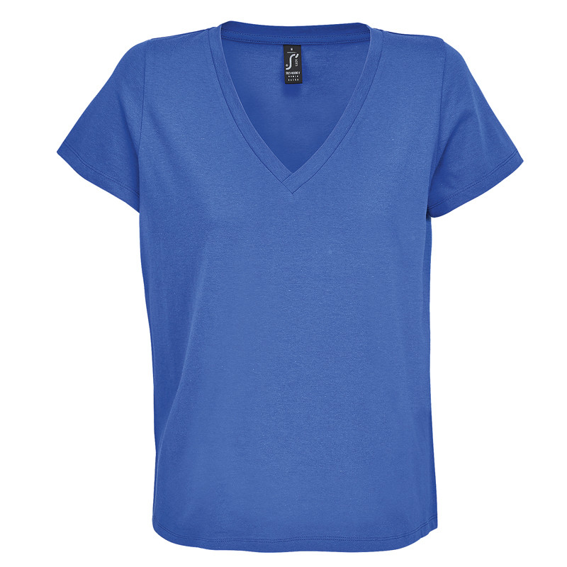 T-SHIRT REGENT V M/CORTA DONNA SCOLLO A "V" SOL'S