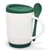TAZZA E CUCCHIAIO IN CERAMICA CON ASTUCCIO