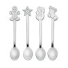 Set: 4 cucchiai da tè natalizi