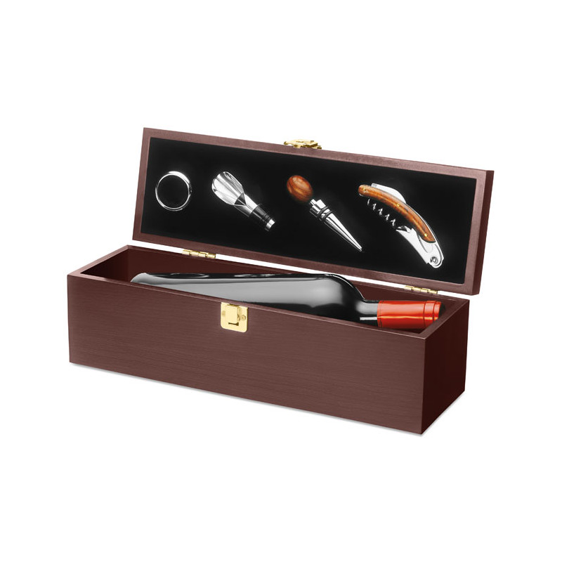 Set vino in legno