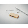 Hub USB a 3 porte in bamboo