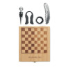 Set da vino con scacchiera