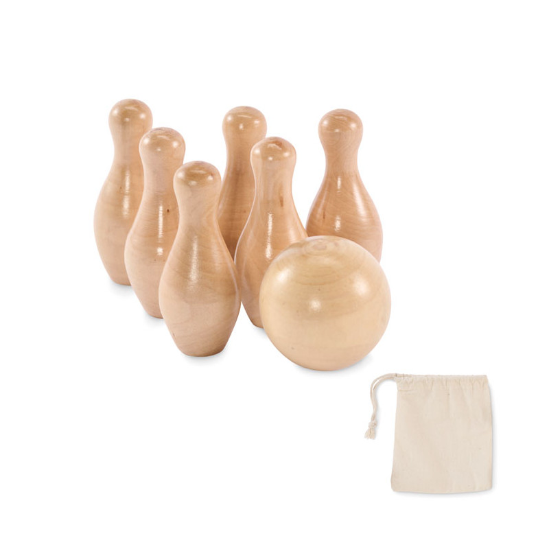 Mini set da bowling in legno di