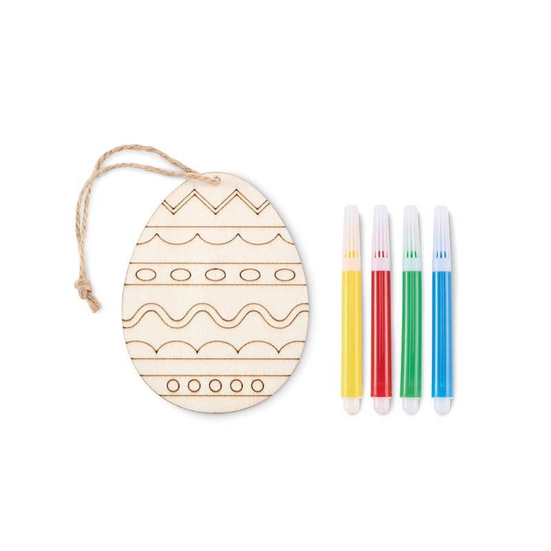 Set per dipingere le uova in legno
