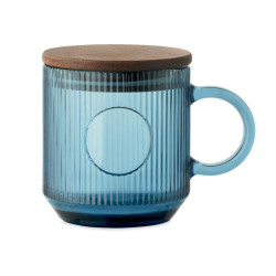 Tazza in vetro a coste da...