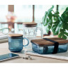 Tazza in vetro a coste da 300 m