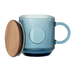 Tazza in vetro a coste da 300 m