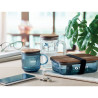 Tazza in vetro a coste da 300 m