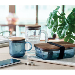Tazza in vetro a coste da 300 m