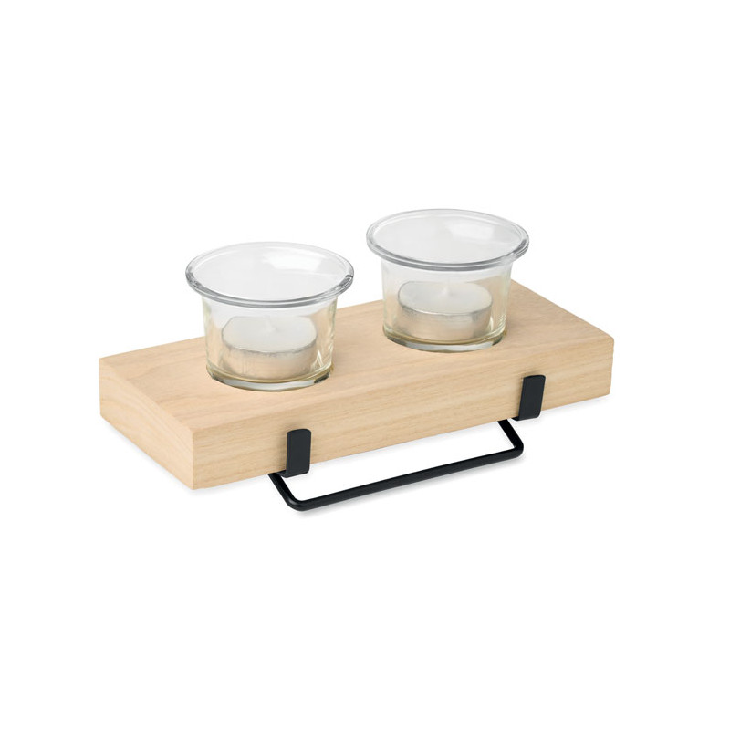 Set di portacandele con supporto
