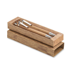 Set penna e matita in legno
