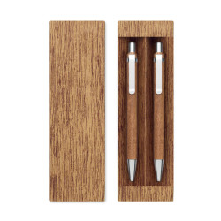 Set penna e matita in legno