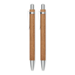 Set penna e matita in legno