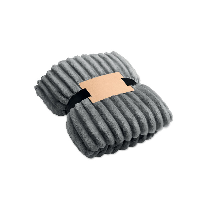 Coperta a righe in pile RPET