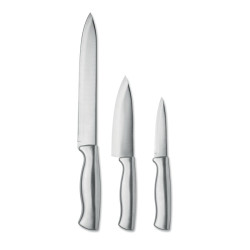Set 3 coltelli in acciaio inox