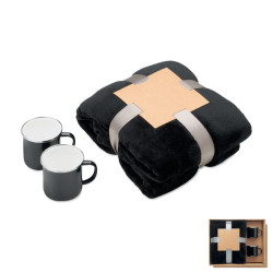 Coperta in pile e set 2 tazze