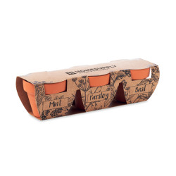 Set di erbe in terracotta