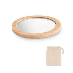 Specchio da trucco in bamboo