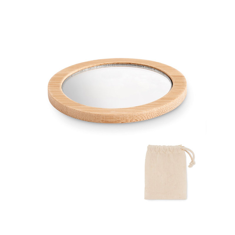 Specchio da trucco in bamboo