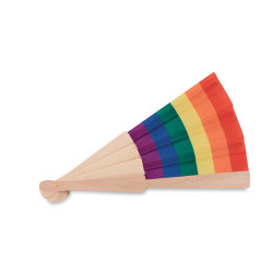 Ventaglio in legno arcobaleno
