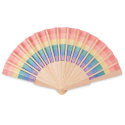Ventaglio in legno arcobaleno