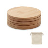 Set di 6 sottobicchieri di bamb