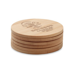 Set di 6 sottobicchieri di bamb