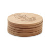 Set di 6 sottobicchieri di bamb