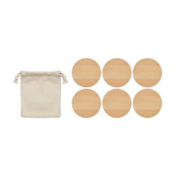 Set di 6 sottobicchieri di bamb
