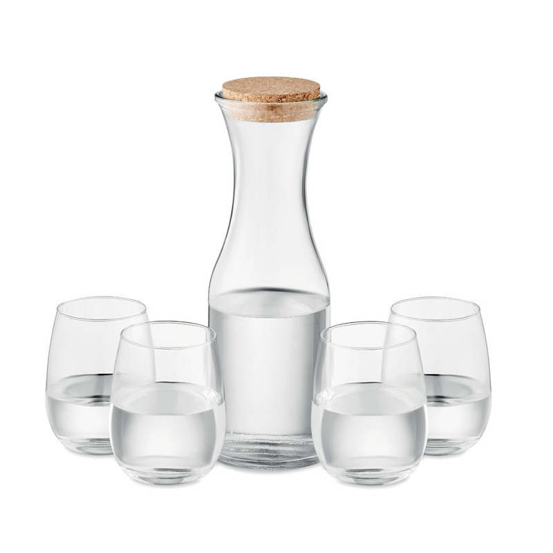 Set bicchieri e caraffa in vetro