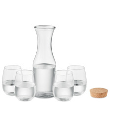 Set bicchieri e caraffa in vetro