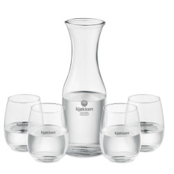 Set bicchieri e caraffa in vetro