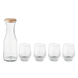 Set bicchieri e caraffa in vetro