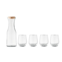 Set bicchieri e caraffa in vetro