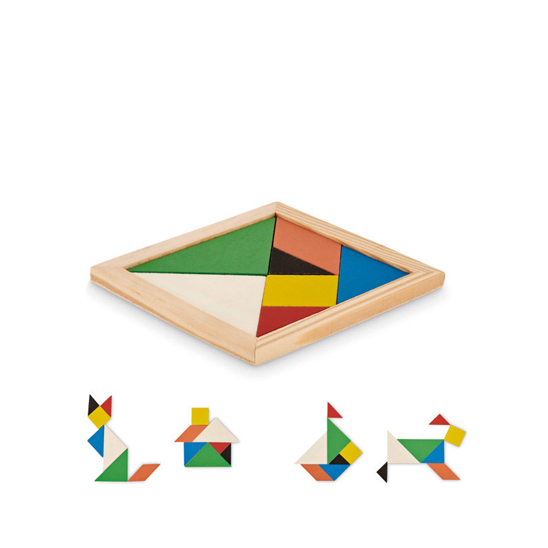 Puzzle Tangram in legno